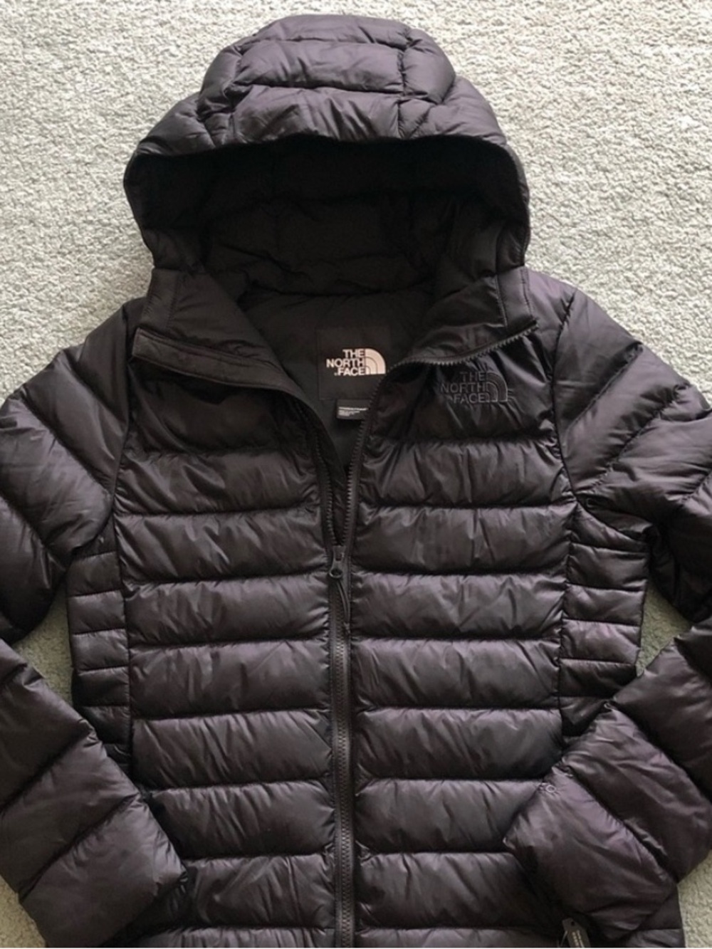 The North Face Women's Black Quilted Hooded Puffer Jacket 550 Fill